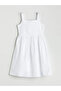 Lcw Kids White Square Collar Girl Dress - 2