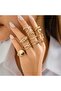 Vita 10 Pieces Gold Ring Set - 4
