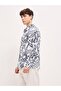 Men's White Floral Abstract Printed Relax Fit Overshirt For Every Occasion - 6