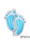 Gender Reveal Party Boy or Girl Boy or Girl Blue Footprint and Pink Footprint Balloon - 2