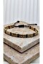 Hematite Stone Natural Stone Men's Bracelet Gold