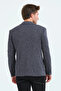 Men's Slim Fit Blazer Jacket Navy Blue White - 5