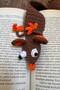 Handmade Amigurumi Brown Mouse Bookmark - 2