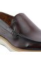 64669 Brown Genuine Leather Men's Loafer Shoes - 5