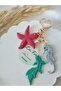 Handmade Special Design Bag Ornament Polymer Clay Charm Bag Accessory Seahorse Koi Fish Sea Star - 4