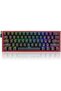 K617 Gaming Keyboard; RGB Wired 60% Compact Mechanical Keyboard with 61 Red Linear Keys