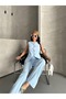 Stone Buttoned Blazer Vest Pants Suit - 8