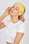 White Short Sleeve Crew Neck Fitted Camisole Crop + Bandana Set 100% Cotton, Flexible and Comfortable - 5