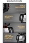 650W 750ml Coffee Maker/Coffee Machine 6 Cup, With Glass Carafe and Drip Stop Mechanism To Avoid Sp - 7