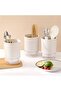 Utensil Holder for Kitchen - Double-Layer Chopsticks Storage Rack, Spoon and Cutlery Organizer - 2