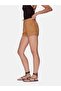 Basic Gabardine Regular Mini Σορτς σε καφέ χρώμα - 4