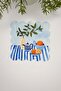 Watercolor Dessert Table Scenery Designed Laser Cut Cocktail Napkin 1 Piece