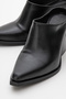 Dericlub Women's Heeled Western Slippers Real Leather Zy 8042 Black - 3