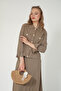 5757 - Stylish Comfortable Linen Shirt-Skirt Women's Set