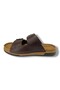 M253-0202-25 Leather Anatomical Soft Double Tape Men's Slippers - 3