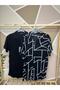 Black - Black Striped Color 2-Piece Viscose Men's Shirt
