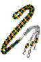 Men's Infinity and Letter Tassel Green Yellow Red Vernier Powder Amber Rosary - 3