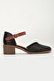 Women's Genuine Leather Closed Toe Sandals - Black - 3