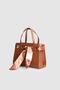 La'Graccio Paris Women's Rabel Scarf Hand and Strap Bag Brown