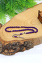 Tiny Purple Alpaca Tasseled Barley Cut Powder Amber Prayer Beads 201024091 - 3
