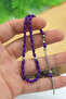 Tiny Purple Alpaca Tasseled Barley Cut Powder Amber Prayer Beads 201024091 - 4