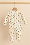 Newborn Baby Booties Cotton Snap Rompers 0-3 Months (Baby Girl Boy Newborn)