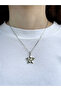 Women's Silver Color Stone Star Necklace - 2