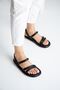 Black Strappy Women's Sandals - 5