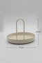 Cream Metal Jewelry Bathroom Kitchen Makeup Organizer Snack Holder Keychain Organizer Decorative Presentation Holder - 4
