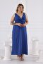 Plus Size Back Tie Detail Elastic Waist Dress - 2