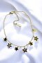 Steel Uncertain Star Stone Chain Anklet - 3