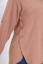 Women's Large Size Button Detailed Aerobin Fabric Oversize Shirt - 8