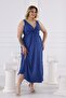 Plus Size Back Tie Detail Elastic Waist Dress - 4