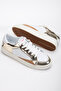 Women's Genuine Leather Inner Lined Glitter Sneaker Sports Shoes - 5