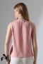 Aust Women's Bow Tie Detail Textured Vest & Blouse & Cardigan - Powder - 8