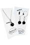 Natural Matte Obsidian Stone Necklace and Earrings Set – Modern, Stylish and Natural Design-Silver Color