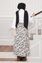 Shirt with Self-Tie Wide-Sleeved Skirt Suit White - 6