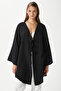 Women's Sandra 100% Cotton Muslin Lace-Up Black Kimono