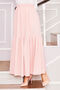 Elastic Waist, Gathered Hem, Hijab Skirt, Powder Color - 2