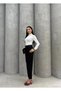 Women's High Waist Straight Carrot Cut Pleated Fabric Pants with Belt, New Name of Elegance - 4