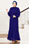 Organza Hijab Dress with Sleeves - 4