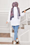 Shoulder Detailed Hidden Buttoned Hijab Shirt White - 5