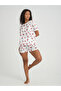 Cherry Patterned Super Soft Pajama Set - 4