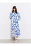 Blue Floral Women's Shirt Dress - 2