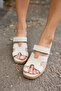 Hawai Women Beige Suet Espadril Sole Sandals - 7