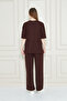 Women's Plain Oversize Modal Fabric Short Sleeve Tracksuit Set - 8