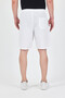 Men's White Comfort Fit Linen Shorts & Bermuda - 6