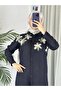 7756 - Linen Hijab Double Suit Black - 3