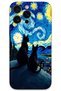 iPhone 16 Pro Compatible Cat Pattern Phone Case + Screen Protector - 5782