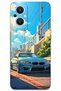 Oppo Reno 7 Lite Compatible Car Patterned Phone Case + Screen Protector - 5760